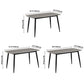 Contemporary Rectangle Dining Table Sintered Stone Dining Table with 4 Metal Legs for Dining Room Clearhalo ' dining_table' 'Dining Tables & Seating' 'Dining Tables' 'Furniture' 'furniture_dining_table' 'Kitchen & Dining Furniture' 'kitchen&dining_furn' 'kitchen' 'kitchen_dining_table' 1200x1200_8bf13ad9-8b71-4767-8b8d-b732bf1b703b