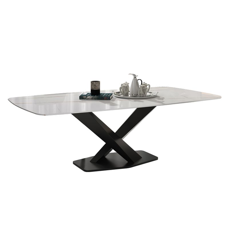 Rectangle Sintered Stone Top Dining Table Luxury Table with Pedestal Base Clearhalo ' dining_table' 'Dining Tables & Seating' 'Dining Tables' 'furn' 'furn_dining_table' 'Furniture' 'furniture_dining_table' 'Kitchen & Dining Furniture' 'kitchen&dining_furn' 'kitchen' 'kitchen_dining_table' 1200x1200_8bf25876-942e-4528-8217-35802e703102