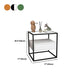 24 Inch H Nightstand Modern Glass Top 1-Drawer Metal Night Table with Legs