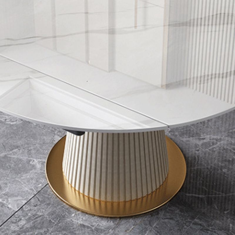 Glam Dining Set Stone 1/2/5/7 Pieces Dining Turntable Furniture for Home Clearhalo 'Dining Room Sets' 'Dining Tables & Seating' 'dining_room_set' 'furn' 'furn_dining_room_set' 'Furniture' 'Kitchen & Dining Furniture' 1200x1200_8bf68407-df6a-4b45-b3df-03bfcb5625c7