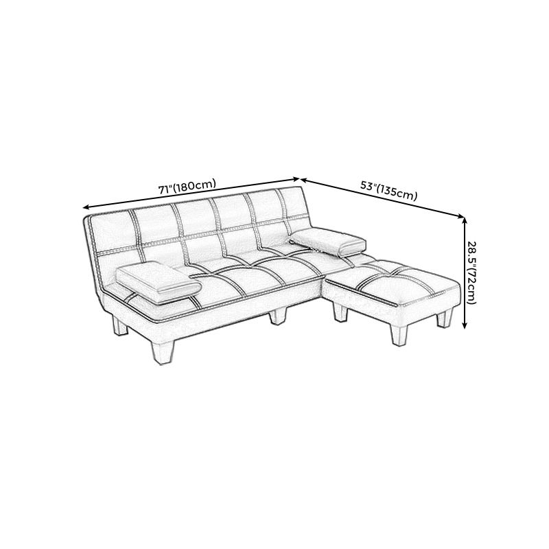 Contemporary Armless Sectional Leather Tufted Convertible Sofa for Living Room Clearhalo 'furn' 'furn_sectionals' 'Furniture' 'furniture_sectionals' 'Living Room Furniture' 'Sectionals' 1200x1200_8bf738c2-939f-4dee-95cf-9f69d70ae6d3
