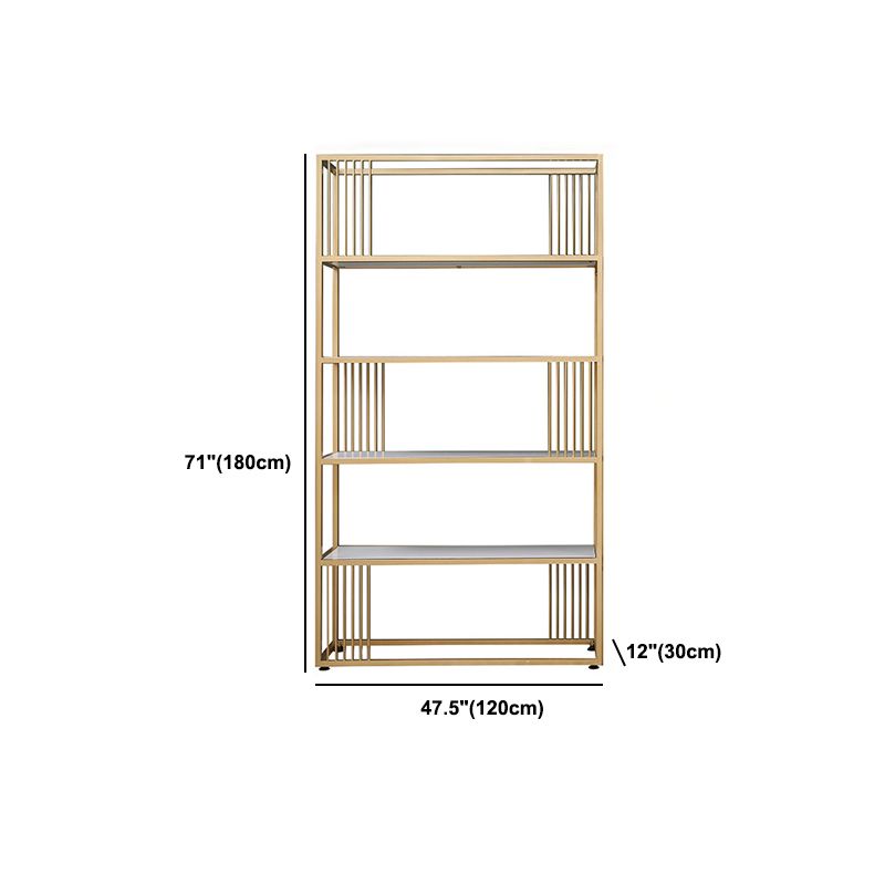 Gold metalen plank boekenkast glamour open plank planken inclusief boekenkast verticaal