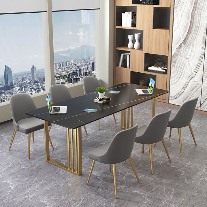 Industrial Style Office Desk Rectangular Sintered Stone Desk for Office Clearhalo 'furn' 'furn_office_desk' 'Furniture' 'Office Desks' 'Office Furniture' 'office_desk' 1200x1200_8bf99306-70b0-4176-bfe6-1f969fc38635