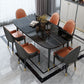 Glam Matte Finish Marble Table Home Rectangle Dining Table with 4 Legs Clearhalo 'Dining Tables & Seating' 'Dining Tables' 'dining_table' 'Furniture' 'furniture_dining_table' 'Kitchen & Dining Furniture' 'kitchen' 'kitchen_dining_table' 1200x1200_8bfa09f6-0c6f-4ab3-a11a-6e72ff9f2781