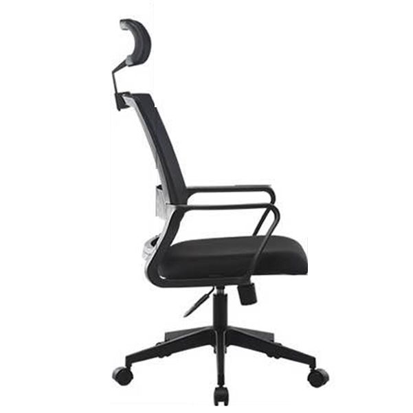 Contemporary Mesh Desk Chair with Nylon Legs Black Office Chair Clearhalo 'furn' 'furn_office_chair' 'Furniture' 'Office Chairs' 'Office Furniture' 'office_chair' 1200x1200_8bfa84ce-599d-404c-b868-edff7aa2dab4
