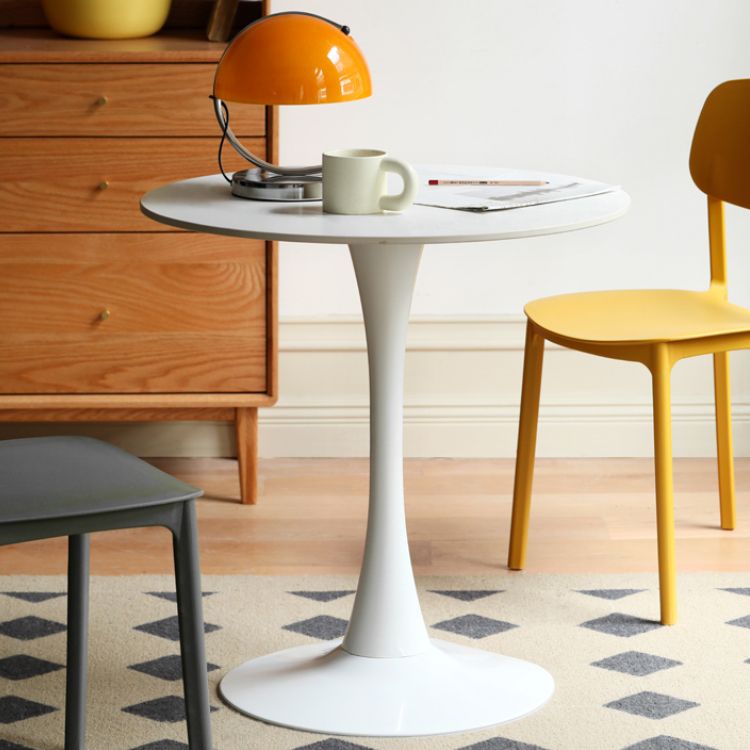 White Round Dining Table Stone Top Dining Table with Tulip Base Clearhalo 'Dining Tables & Seating' 'Dining Tables' 'dining_table' 'furn' 'furn_dining_table' 'Furniture' 'Kitchen & Dining Furniture' 1200x1200_8bfdc898-25c3-4148-a87b-d5d3a60721b1