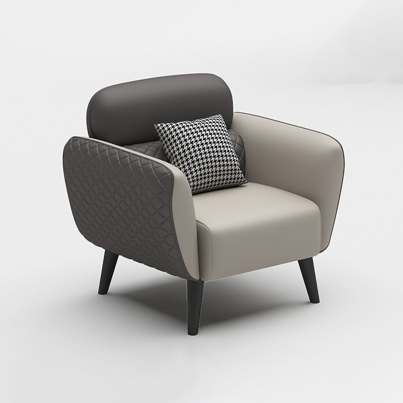 31.49 "D x 33.46" H Sofá de cuero con brazo acampanado para sala de estar para sala de estar