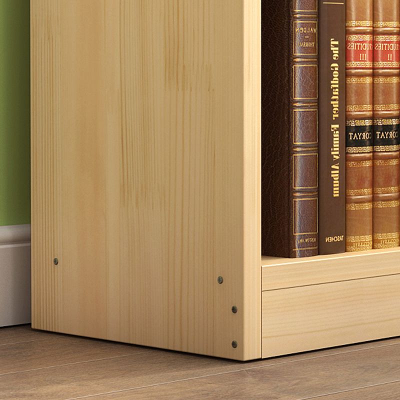 Closed Back Bookshelf Solid Wood Contemporary Style Natural Bookcase for Office Clearhalo 'Bookcases' 'Furniture' 'furniture_bookcases' 'kitchen' 'kitchen_bookcases' 'Living Room Furniture' 'Office Furniture' 1200x1200_8bfec38f-8f6f-4008-ac54-6d82543f9e64