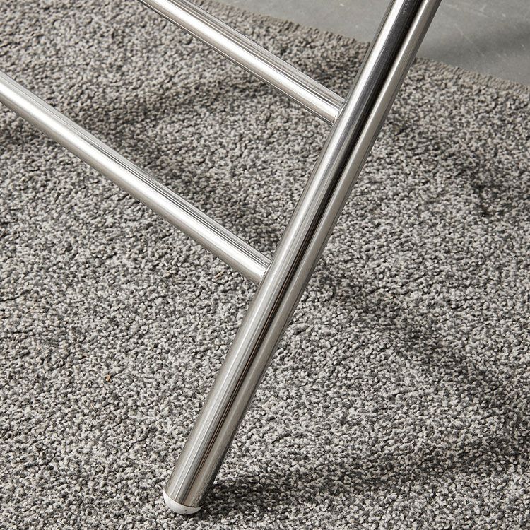 Moderne stalen bureaustoel met mid achterkant en lederen thuisbureau stoel