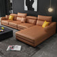 35.43"H Modern Cushion Back Sectional Faux Leather Square Arm Sofa and Chaise Clearhalo 'furn' 'furn_sectionals' 'Furniture' 'furniture_sectionals' 'Living Room Furniture' 'Sectionals' 1200x1200_8bfff163-1c44-48fe-8d32-f38cd8f7cf50