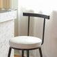 Glam Low Back Footrest Barstool Matte Finish Leather Reception Stool Clearhalo 'Bar Furniture' 'Bar Stools' 'bar_stools' 'furn' 'furn_bar_stools' 'Furniture' 'furniture_bar_stools' 'Kitchen & Dining Furniture' 1200x1200_8c008365-09ea-4c82-aee8-91c1b964c46e
