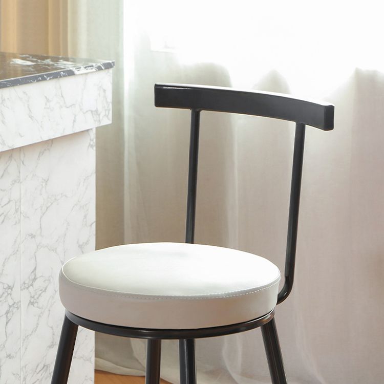 Glam Low Back Footrest Barstool Matte Finish Leather Reception Stool Clearhalo 'Bar Furniture' 'Bar Stools' 'bar_stools' 'furn' 'furn_bar_stools' 'Furniture' 'furniture_bar_stools' 'Kitchen & Dining Furniture' 1200x1200_8c008365-09ea-4c82-aee8-91c1b964c46e