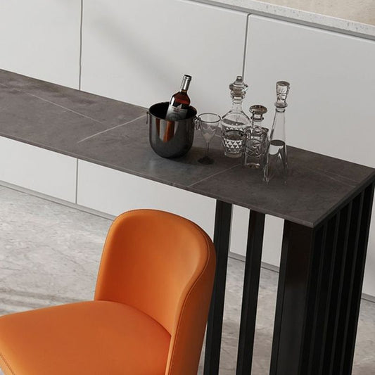 Marble Counter Table Rectangle Table Top with Black Double Base Clearhalo 'Bar Furniture' 'Bar Tables' 'bar_tables' 'furn' 'furn_bar_tables' 'Furniture' 'Kitchen & Dining Furniture' 1200x1200_8c0169a5-ee34-4351-9fbd-3253c0d3105e