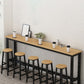 Modern Artificial Wood Bar Table Rectangle Table Metal Base for Cafe Clearhalo 'Bar Furniture' 'furn' 'furn_home_bar_bar_sets' 'Furniture' 'Home Bars & Bar Sets' 'home_bar_bar_sets' 'Kitchen & Dining Furniture' 1200x1200_8c02591b-0e8d-4e9f-9cc0-ec7f2c3867c4