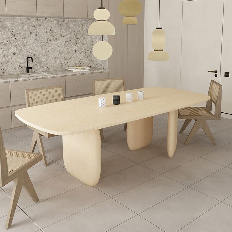 Modern 1/2/4/5 Pieces Rectangle Dining Set Pine Wood Dining Table with Chairs Clearhalo 'Dining Room Sets' 'Dining Tables & Seating' 'dining_room_set' 'furn' 'furn_dining_room_set' 'Furniture' 'furniture_dining_room_set' 'Kitchen & Dining Furniture' 1200x1200_8c04e48a-50e6-4227-a1b2-1e838fd8436c