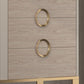 Sideboard in metallo a buffet in pietra in stile glam con 3 disegni