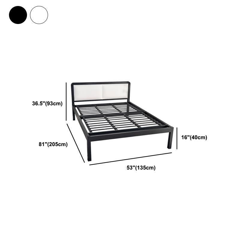 Cama de listones 36.61 "H Altura ajustable con cabecera tapizada de marco abierto