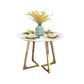 Round Golden Base Dining Table Glam Faux Marble Table for Kitchen Clearhalo 'Dining Tables & Seating' 'Dining Tables' 'dining_table' 'furn' 'furn_dining_table' 'Furniture' 'Kitchen & Dining Furniture' 1200x1200_8c07ca58-81cf-40b4-bf2e-fe7f8684d49f