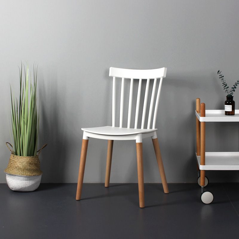 Contemporary Style Dining Room Chair Slat Back Stackable Side Chair for Kitchen Clearhalo ' kitchen&dining_furn' 'Dining Chairs' 'Dining Tables & Seating' 'dining_chair' 'furn' 'furn_dining_chair' 'Furniture' 'furniture_dining_chair' 'Kitchen & Dining Furniture' 'kitchen' 1200x1200_8c081894-5e2c-45c9-b587-79a26a390b77