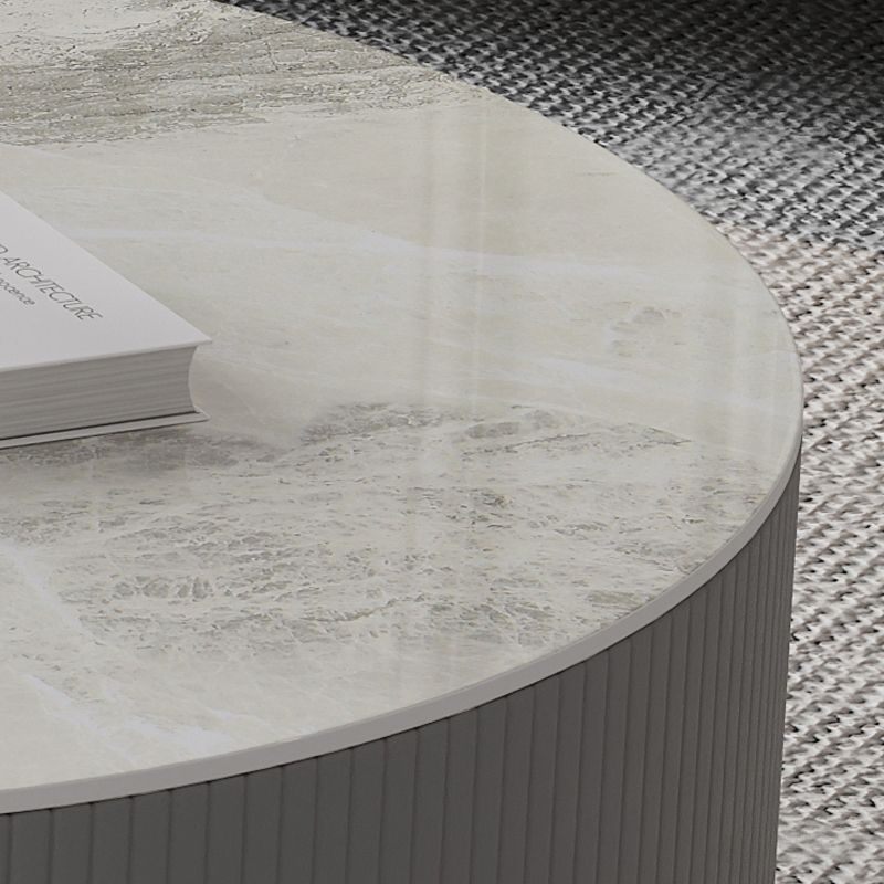 Glam Nesting Coffee Table Set Drum Round Slate Coffee Table with Drawers Clearhalo 'Coffee & Accent Tables' 'Coffee Tables' 'coffee_tables' 'furn' 'furn_coffee_tables' 'Furniture' 'Living Room Furniture' 1200x1200_8c0920de-04a2-46f7-9c94-9a60e1704953