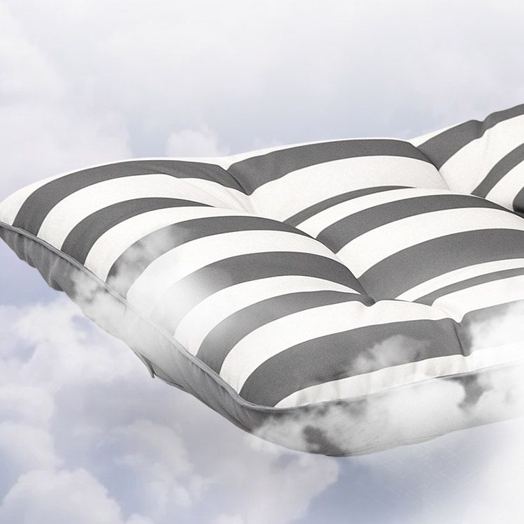 Sedia reclinabile pieghevole reclinabile di cotone standard con ottomano