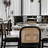 Metal Industrial Pedestal Dining Table Marble Top Table for Dining Room Clearhalo ' dining_table' 'Dining Tables & Seating' 'Dining Tables' 'furn' 'furn_dining_table' 'Furniture' 'furniture_dining_table' 'Kitchen & Dining Furniture' 'kitchen&dining_furn' 'kitchen' 'kitchen_dining_table' 1200x1200_8c09c578-2d41-46af-ac35-1e1e7cd52890