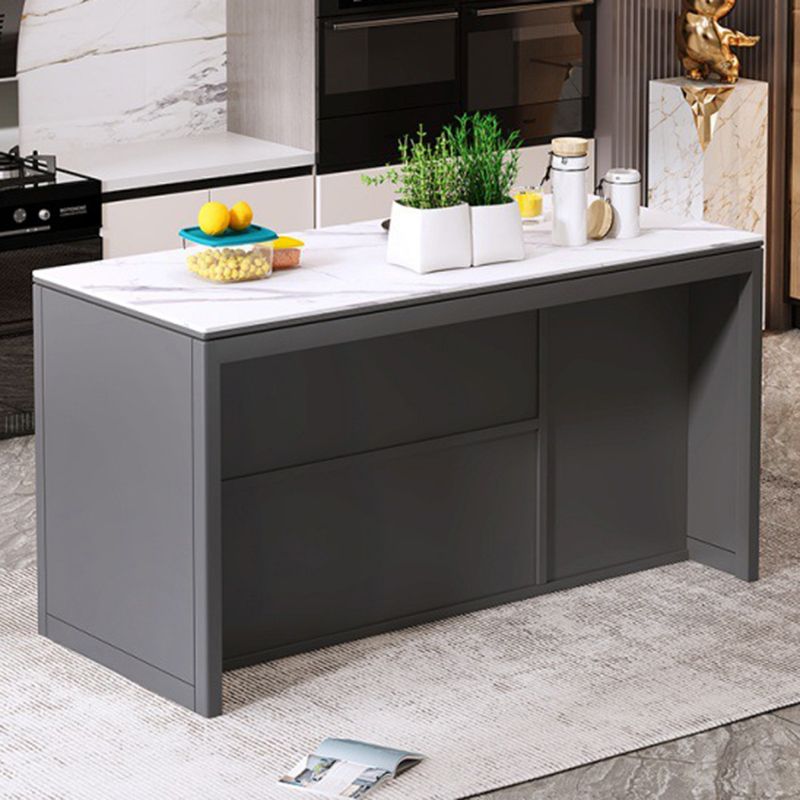 Maison de cuisine à manger table îlot d'îlot de cuisine rectangulaire moderne