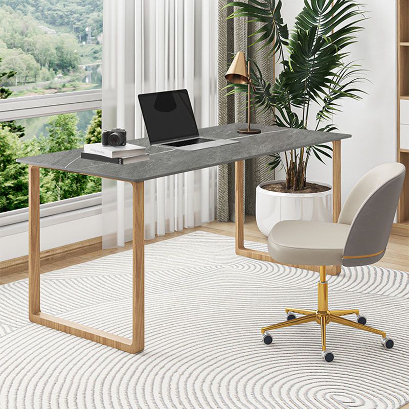 Scrivania di scrittura in pietra contemporanea 29.52 "H SLID RECTANGULAN OFFICE PER CASA