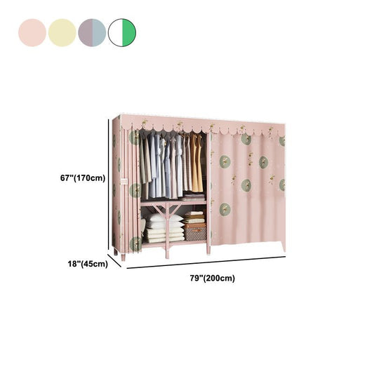 Stahlrahmenklappschrank Armoire Moderner Kleiderschrank für Zuhause