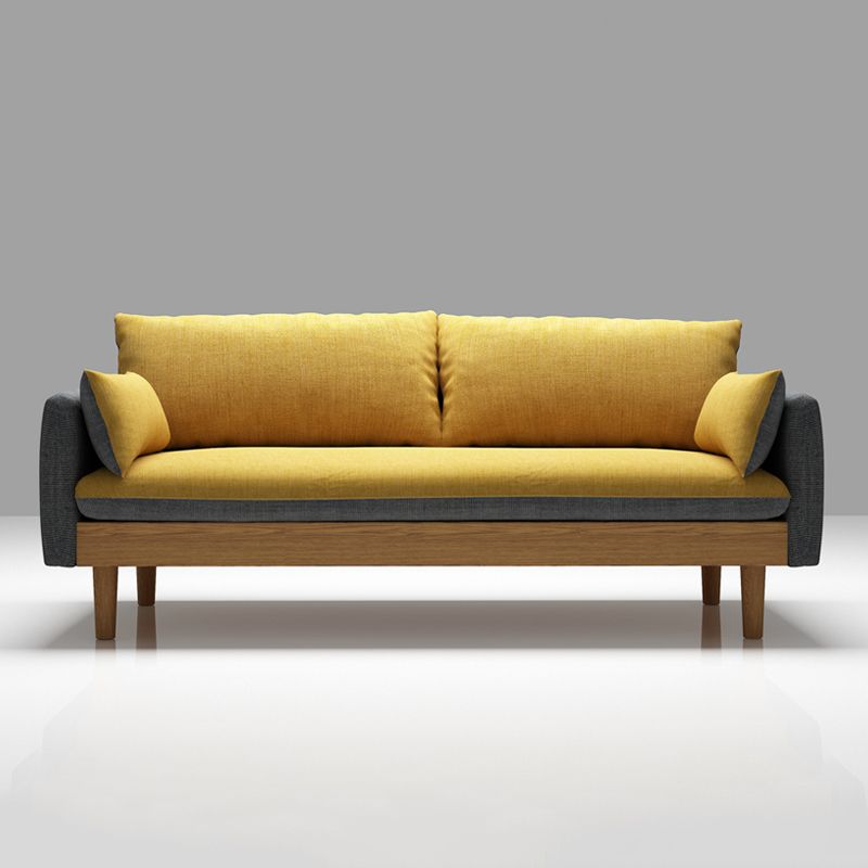 Contemporary Cotton Pillow Top Arm Sofa 29.53"High Loose Back Slipcovered Sofa Clearhalo 'furn' 'furn_sofas' 'Furniture' 'furniture_sofas' 'kitchen' 'kitchen_sofas' 'Living Room Furniture' 'Sofa' 'sofas' 1200x1200_8c0cb1fe-55dc-47f8-bd40-4f32f3d4463d