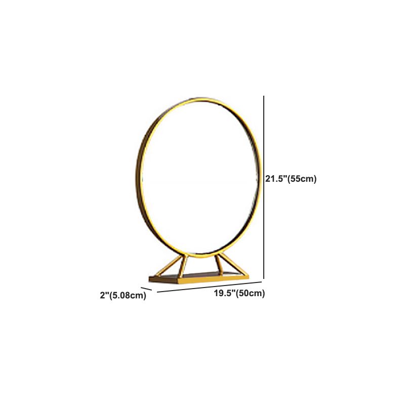 Mesa de tocador de madera/hierro en tocador blanco Glam 31.5 "H con espejo y taburetes