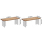 Minimalist Khaki Solid Wood Dining Table Rectangle Shape Dining Table with Double Pedestal Bases Clearhalo ' dining_table' 'Dining Tables & Seating' 'Dining Tables' 'furn' 'furn_dining_table' 'Furniture' 'furniture_dining_table' 'Kitchen & Dining Furniture' 'kitchen&dining_furn' 'kitchen' 'kitchen_dining_table' 1200x1200_8c0dbd13-6d89-4657-9fbe-e6bc7323a19e