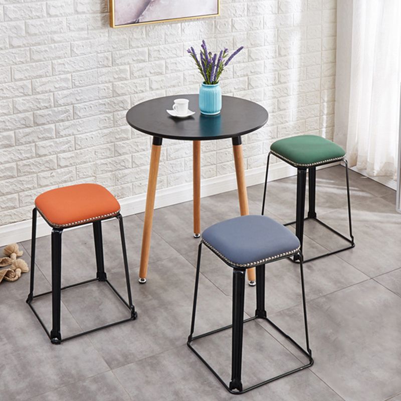 Modern Square Poof Solid Water Resistant Faux Leather Poof with Nailhead Trim Clearhalo 'furn' 'furn_ottomans_poufs' 'Furniture' 'Living Room Furniture' 'Ottomans & Poufs' 'ottomans_poufs' 1200x1200_8c0e07ba-48da-45ee-a714-1c09bf262e31