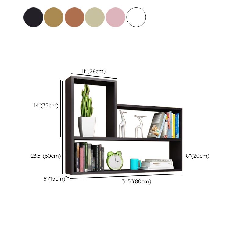 Modern Engineered Wood Bookcase Floating Wall Mounted Bookshelf Clearhalo 'Bookcases' 'furn' 'furn_bookcases' 'Furniture' 'Office Furniture' 1200x1200_8c0e5b53-7789-46bc-b4e1-8c40ca9d46f8