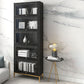 Glam Manufactured Wood Standard Bookcase Vertical Bookcase with Glass Doors Clearhalo 'Bookcases' 'furn' 'furn_bookcases' 'Furniture' 'furniture_bookcases' 'kitchen' 'kitchen_bookcases' 'Living Room Furniture' 'Office Furniture' 1200x1200_8c0f38df-7398-4ab6-ae23-a7334e53fe49