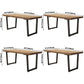 Industrial Style Solid Wood Dining Table Brown Rectangle Table with Sled Base for Dinning Room Clearhalo ' dining_table' 'Dining Tables & Seating' 'Dining Tables' 'furn' 'furn_dining_table' 'Furniture' 'furniture_dining_table' 'Kitchen & Dining Furniture' 'kitchen&dining_furn' 'kitchen' 'kitchen_dining_table' 1200x1200_8c0f4385-5e6c-4af3-8bec-9a3c97137417
