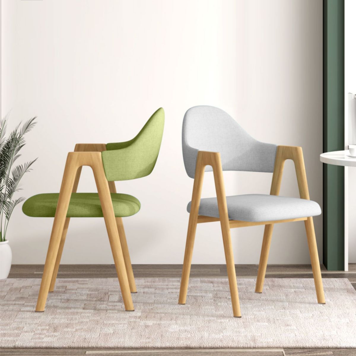 Silla de brazo tapizado contemporáneo en el hogar silla de comedor en casa