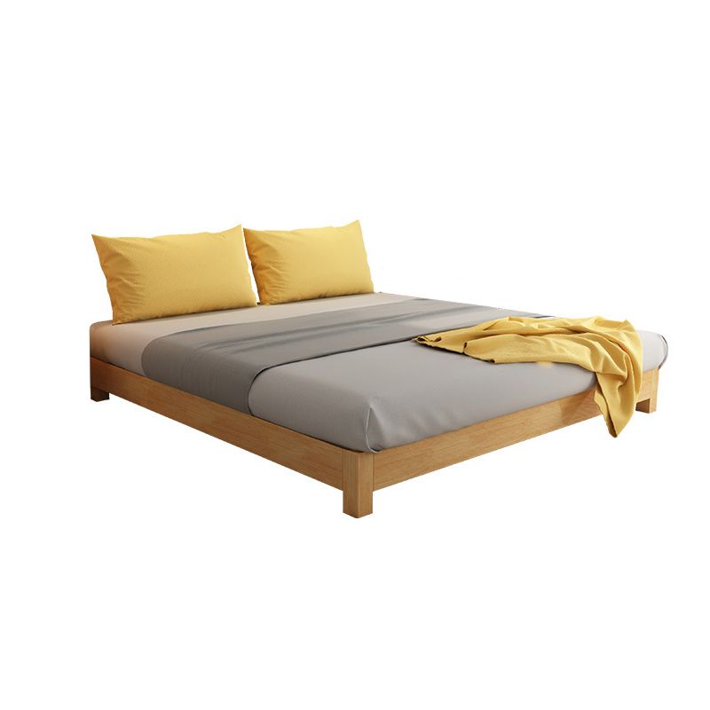 Contemporary 9.45 " Tall Solid Color Wood Platform Bed Frame