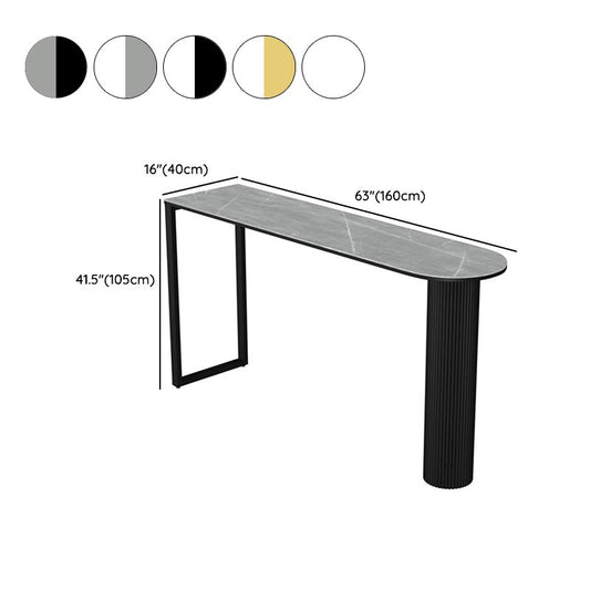 1/5 pezzi sgabello da bar e tavolo set da barra ovale industriale set