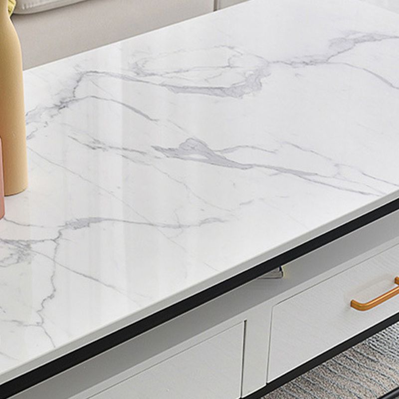 Tavolino contemporaneo con 2 cassetti a cornice singolo tavolino