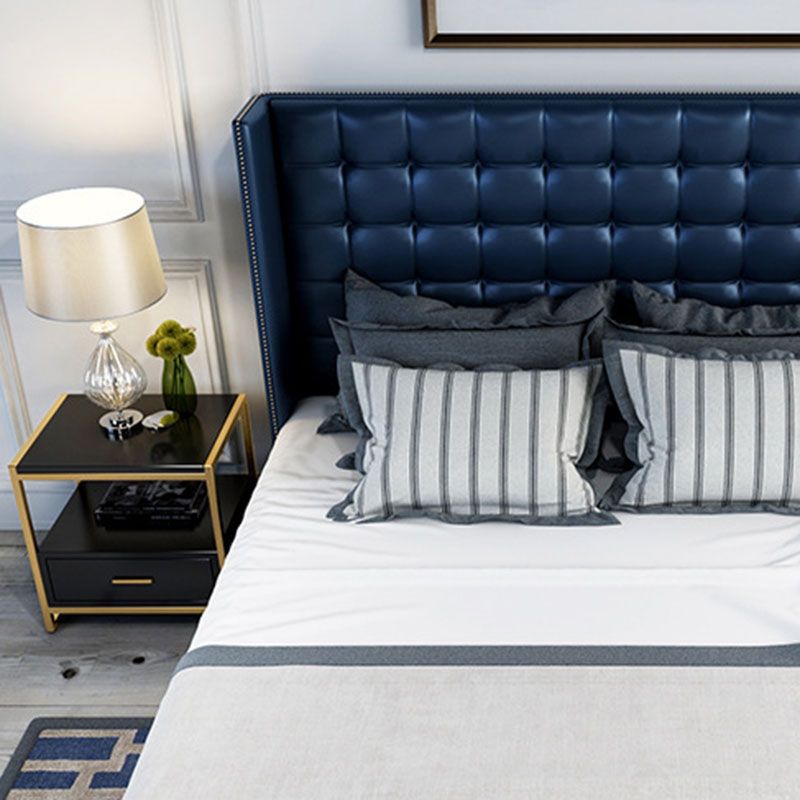 Faux Wood Accent Tisch Nachttisch 19.68 "hoher Glam -Bettschrank