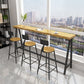 Modern Rectangle Pub Dining Set 1/2/4/7 Pieces Trestle Indoor Counter Height Set Clearhalo 'Bar Furniture' 'furn' 'furn_home_bar_bar_sets' 'Furniture' 'Home Bars & Bar Sets' 'home_bar_bar_sets' 'Kitchen & Dining Furniture' 1200x1200_8c142ae9-8aa4-48c6-a4f8-84fc4d19450c