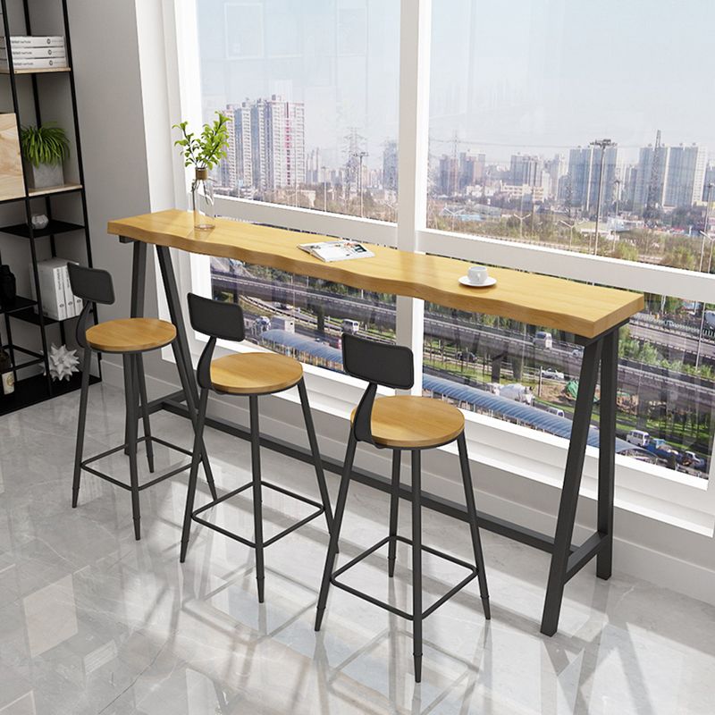 Modern Rectangle Pub Dining Set 1/2/4/7 Pieces Trestle Indoor Counter Height Set Clearhalo 'Bar Furniture' 'furn' 'furn_home_bar_bar_sets' 'Furniture' 'Home Bars & Bar Sets' 'home_bar_bar_sets' 'Kitchen & Dining Furniture' 1200x1200_8c142ae9-8aa4-48c6-a4f8-84fc4d19450c