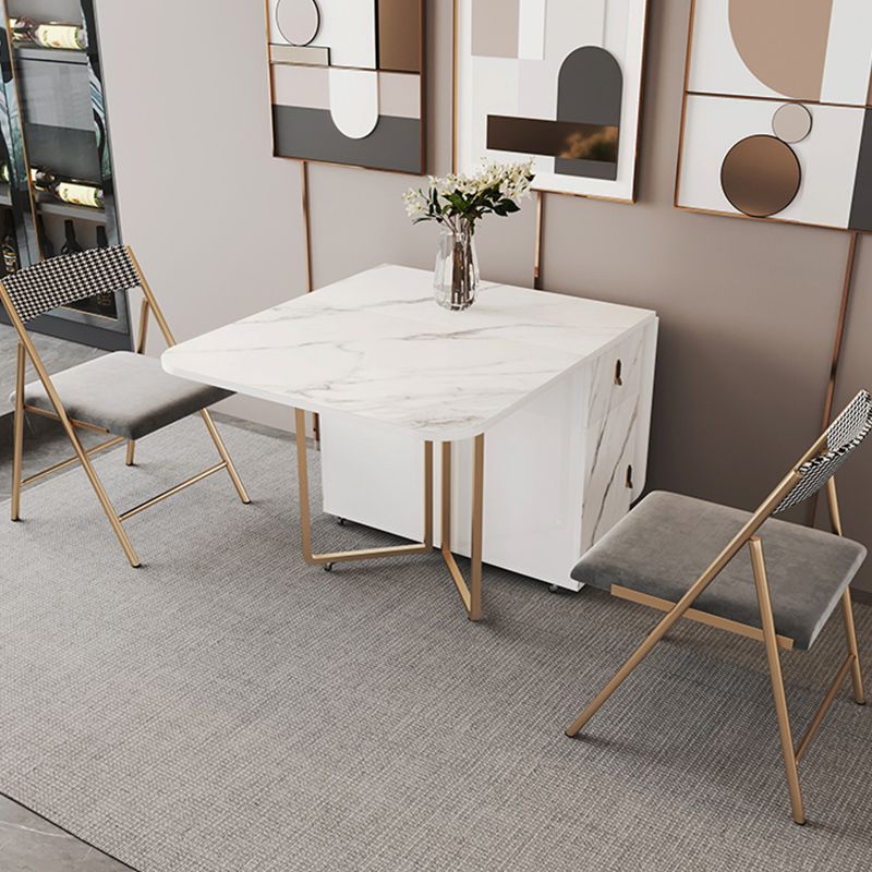 Foldable Sintered Stone Dining Table Modern Rectangle Table with Trestle Base Clearhalo 'Dining Tables & Seating' 'Dining Tables' 'dining_table' 'furn' 'furn_dining_table' 'Furniture' 'furniture_dining_table' 'Kitchen & Dining Furniture' 'kitchen' 'kitchen_dining_table' 1200x1200_8c168a35-d520-449f-9cdd-b82bc4e3f062