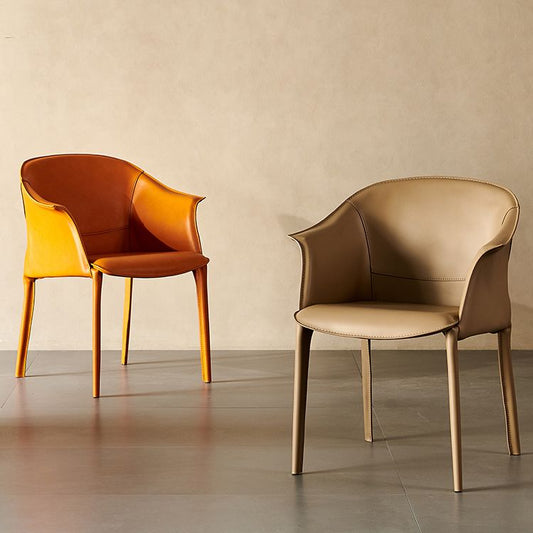 Faux Leather Dining Arm Chair Contemporary Dining and Accent Chairs Clearhalo 'Dining Chairs' 'Dining Tables & Seating' 'dining_chair' 'furn' 'furn_dining_chair' 'Furniture' 'Kitchen & Dining Furniture' 1200x1200_8c16cb24-6cfb-48cd-b3f2-ad7e6c6ca4e4