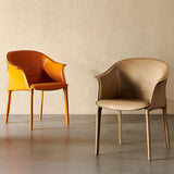 Faux Leather Dining Arm Chair Contemporary Dining and Accent Chairs Clearhalo 'Dining Chairs' 'Dining Tables & Seating' 'dining_chair' 'furn' 'furn_dining_chair' 'Furniture' 'Kitchen & Dining Furniture' 1200x1200_8c16cb24-6cfb-48cd-b3f2-ad7e6c6ca4e4