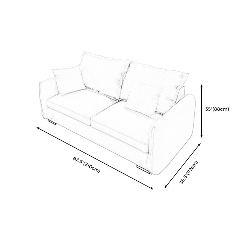 Coupage en cuir faux et en coton canapé canapé carré canapé canapé avec oreillers