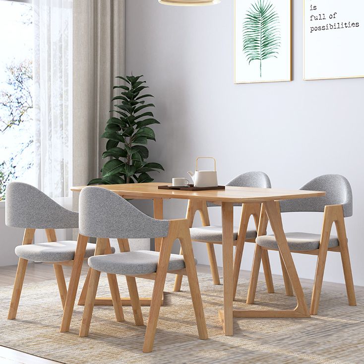 Rectangle Table Modern Oak Solid Wood Double Pedestal Furniture for Indoor Clearhalo ' dining_table' 'Dining Tables & Seating' 'Dining Tables' 'furn' 'furn_dining_table' 'Furniture' 'furniture_dining_table' 'Kitchen & Dining Furniture' 'kitchen&dining_furn' 'kitchen' 'kitchen_dining_table' 1200x1200_8c17c2d8-0229-4568-a0eb-874a1feb6934