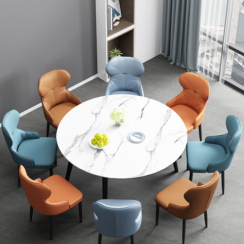 Industrial Style Arm Chair Faux Leather Wingback Chair for Living Room