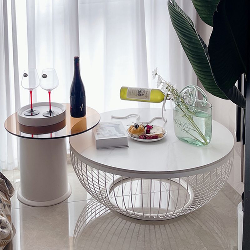 Slate/Wooden Top Coffee Cocktail Table Round Scandinavian Cream Color Clearhalo 'Coffee & Accent Tables' 'Coffee Tables' 'coffee_tables' 'furn' 'furn_coffee_tables' 'Furniture' 'Living Room Furniture' 1200x1200_8c197dfa-9d97-44ff-98f9-898855872f31